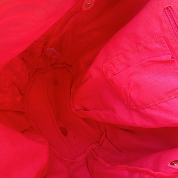 Lilly Pulitzer Bohemian Beach Pool Tote purse Bag Pink Blue Guilty Pleasure Lg. - Picture 8 of 9